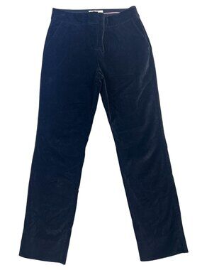 Boden Velvet Ankle Pants Women's 4 Dark Navy Blue Straight Leg